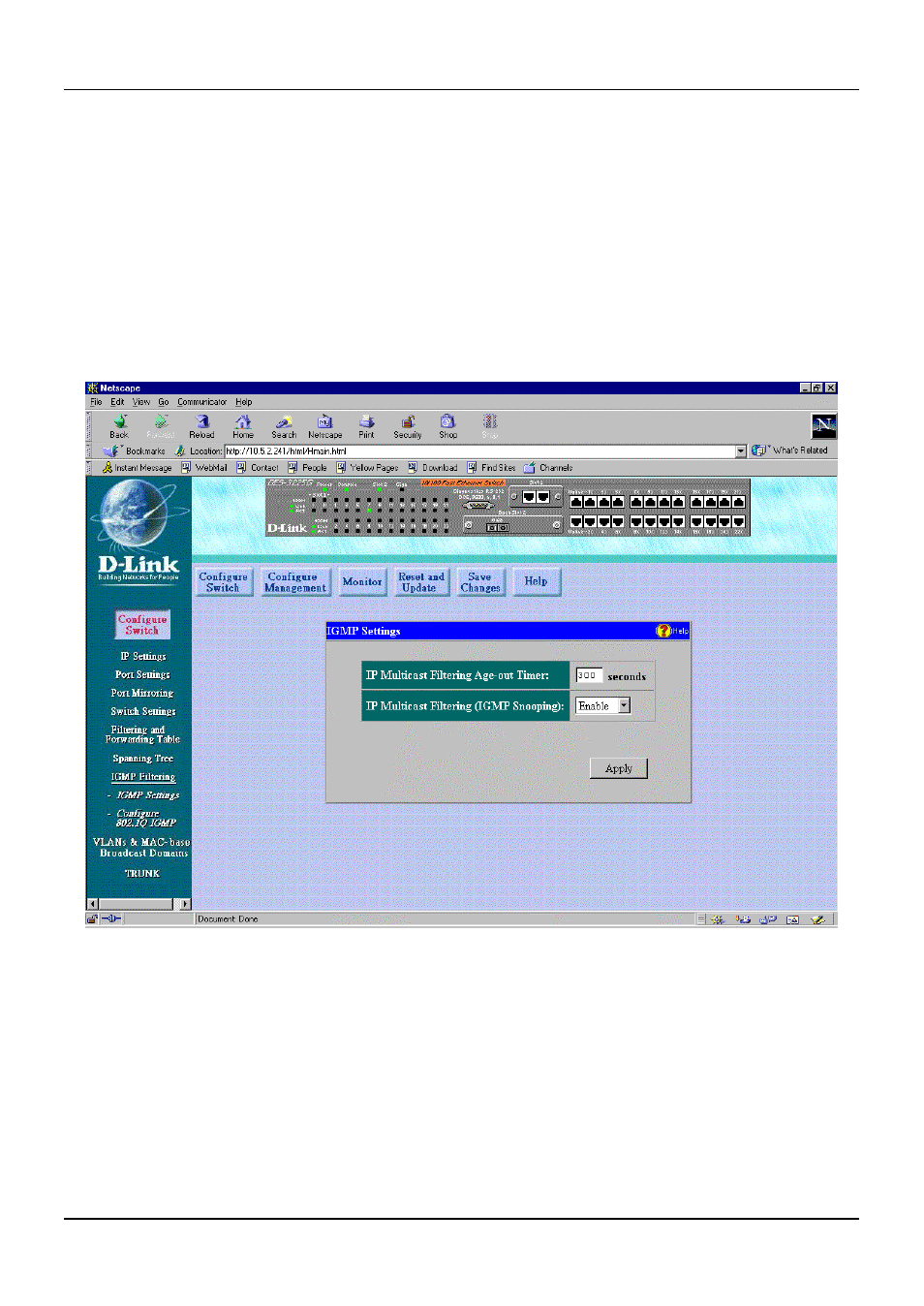 Igmp filtering | D-Link DES-3225G User Manual | Page 123 / 175