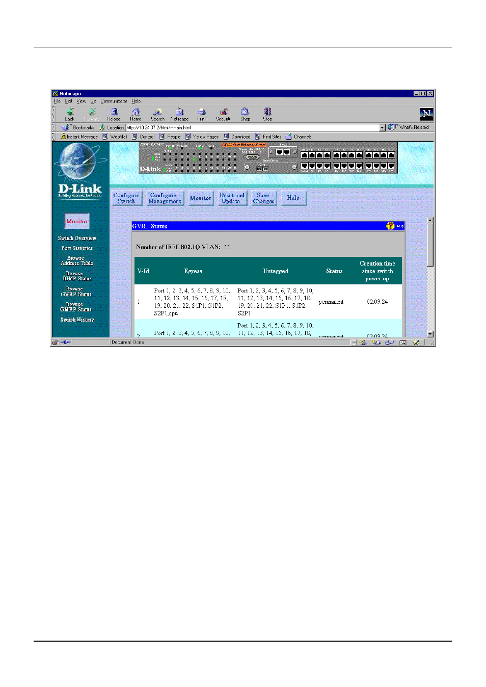 Browse gvrp status | D-Link DES-3225G User Manual | Page 149 / 175