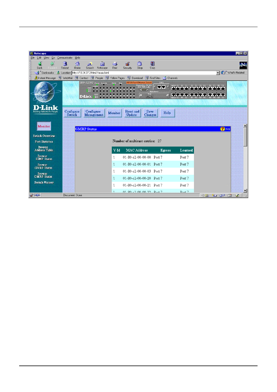 Browse gmrp status | D-Link DES-3225G User Manual | Page 150 / 175