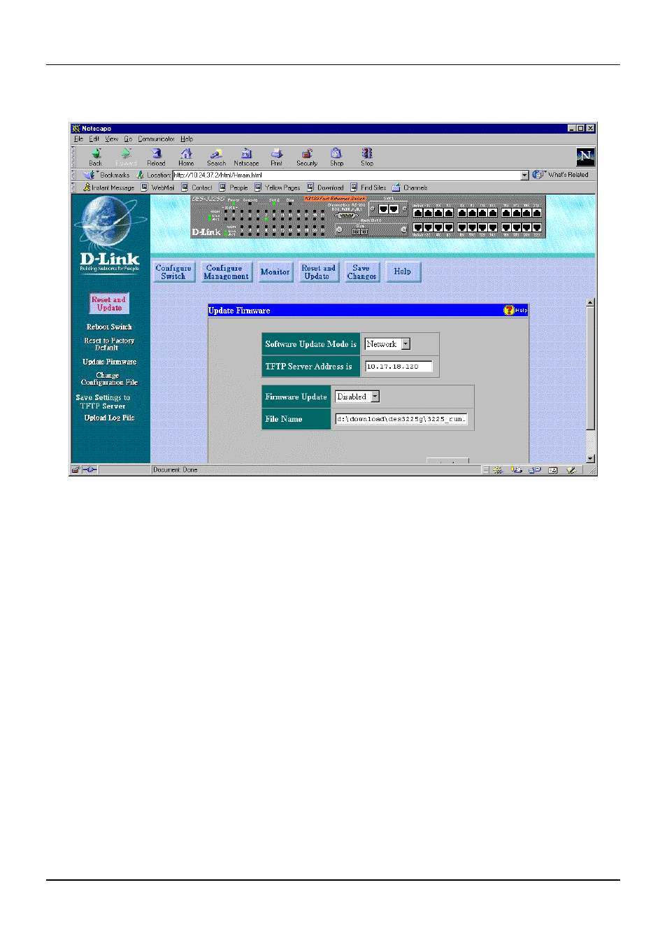 Update firmware | D-Link DES-3225G User Manual | Page 154 / 175