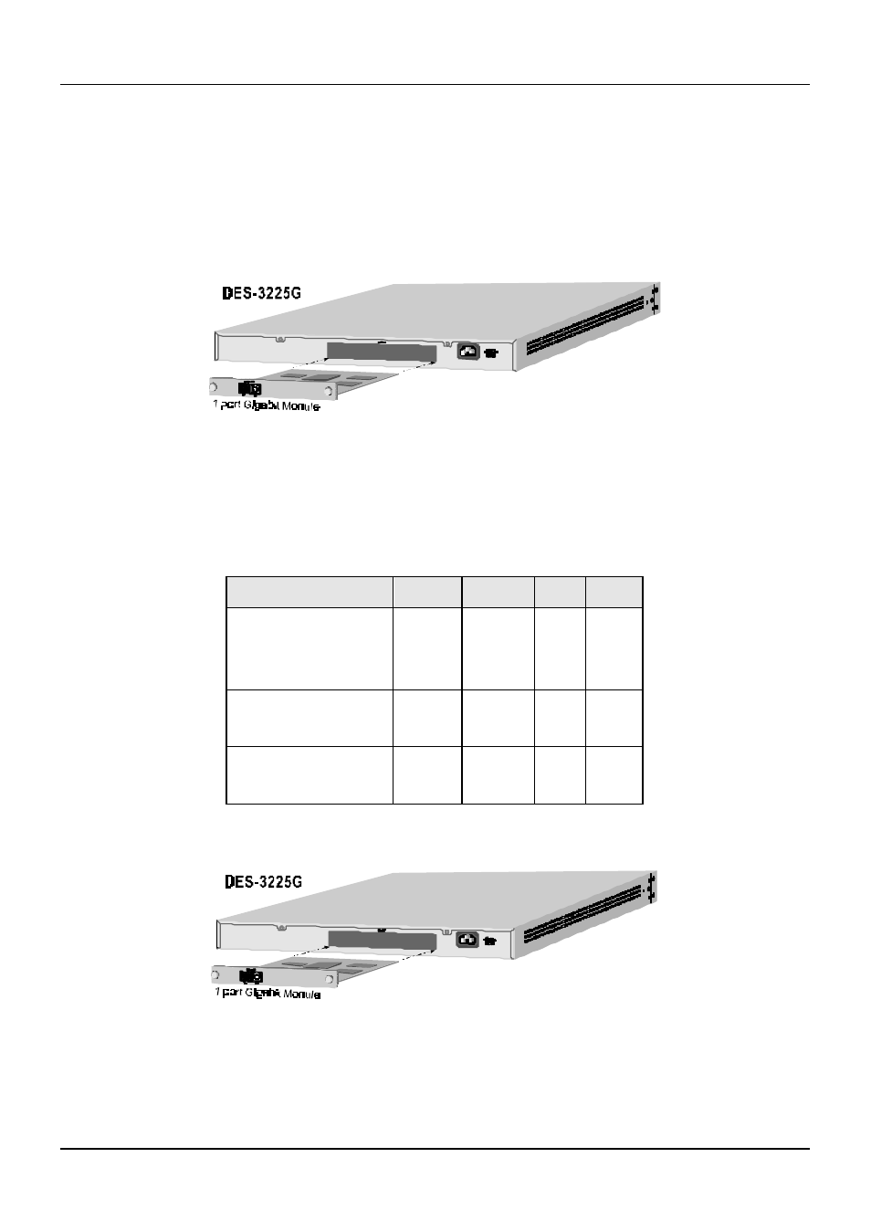 1000base-sx gigabit module, 1000base-lx gigabit module | D-Link DES-3225G User Manual | Page 20 / 175