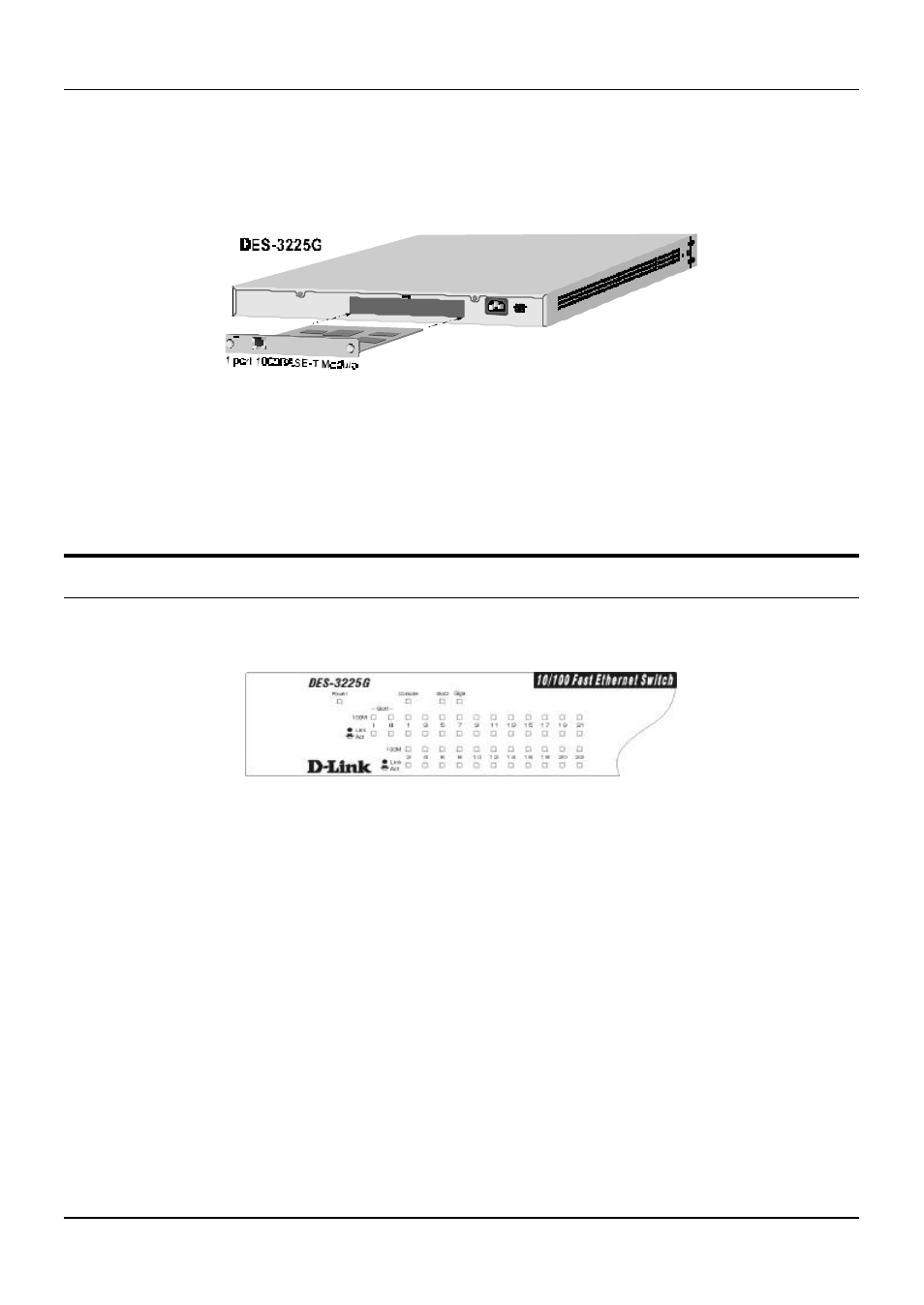 Led indicators, 1000base-t copper gigabit module | D-Link DES-3225G User Manual | Page 21 / 175