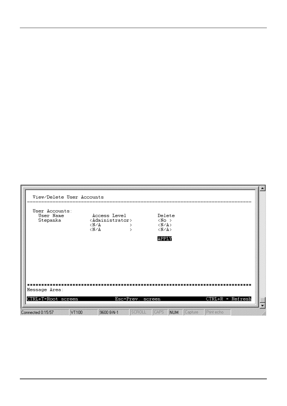 View/delete user accounts | D-Link DES-3225G User Manual | Page 43 / 175