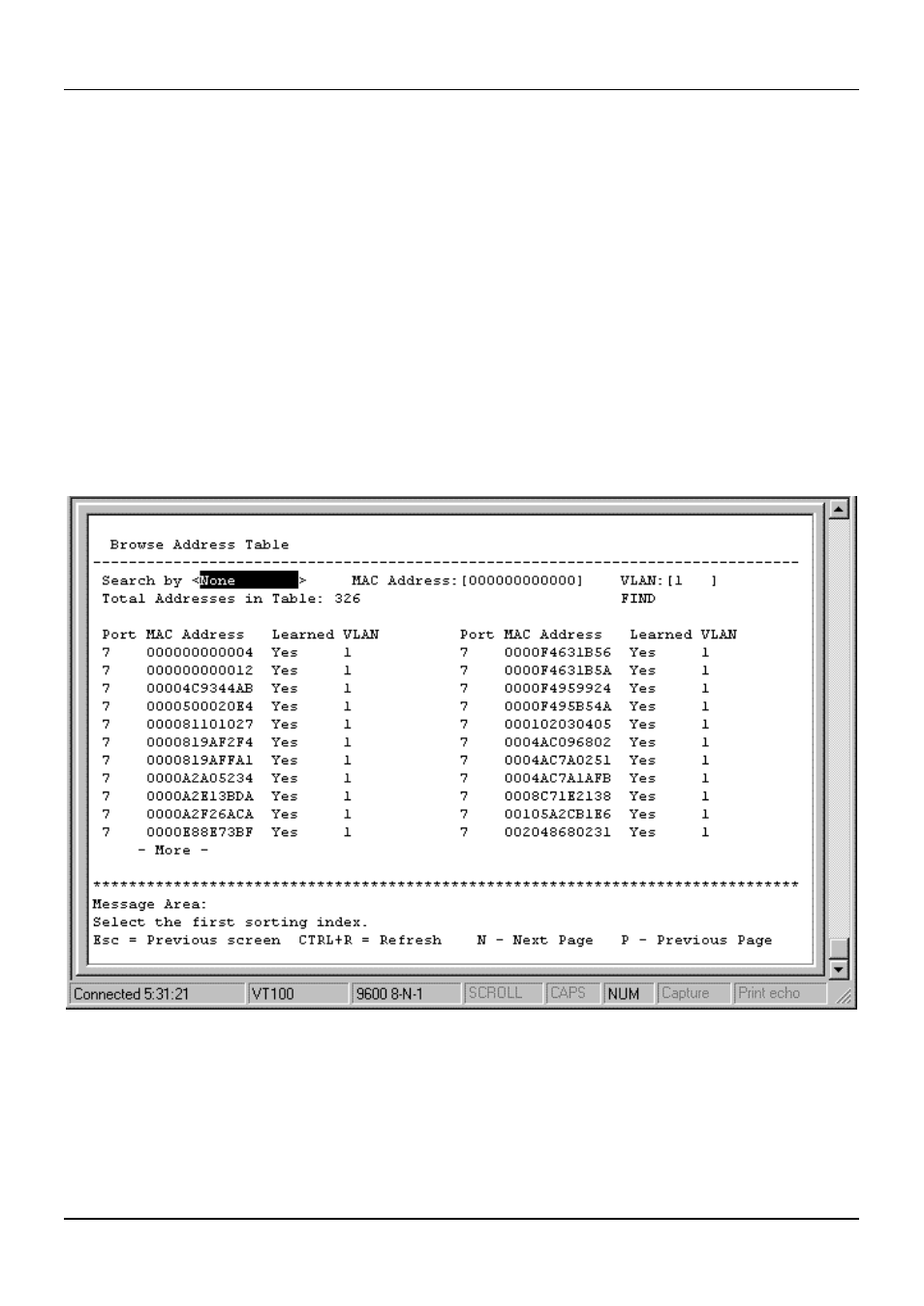 Browse address table | D-Link DES-3225G User Manual | Page 99 / 175