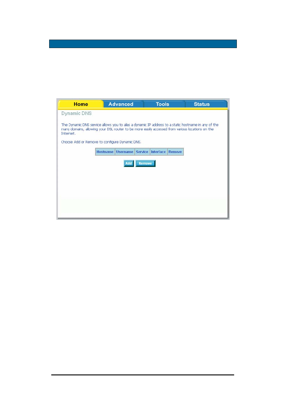 Dynamic dns | D-Link Wireless ADSL2/2+ 4-port Ethernet Router DSL-2640U User Manual | Page 28 / 84