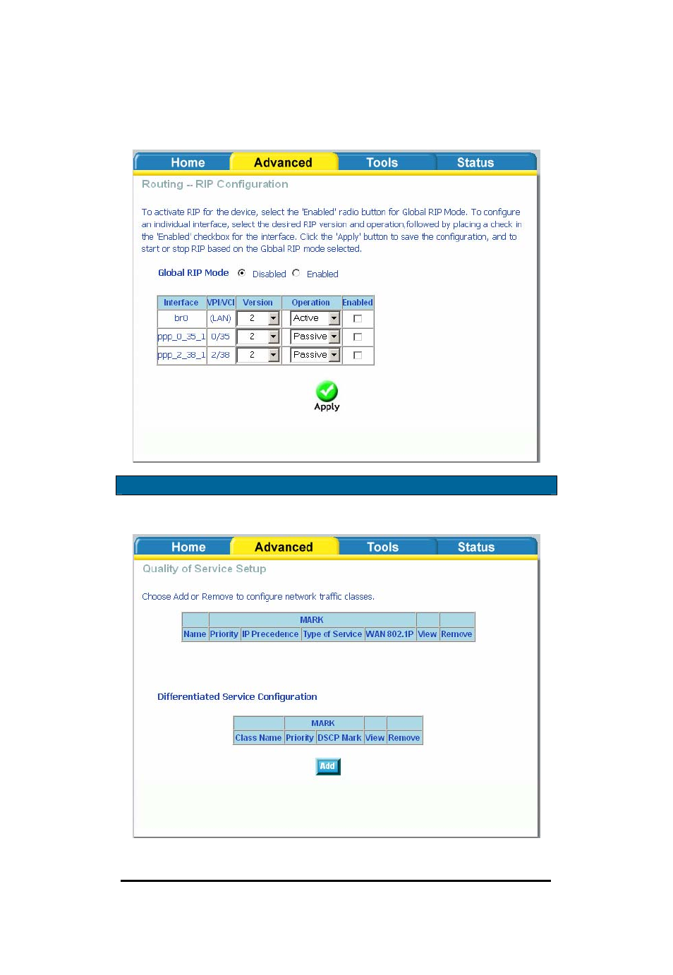 Quality of service | D-Link Wireless ADSL2/2+ 4-port Ethernet Router DSL-2640U User Manual | Page 47 / 84