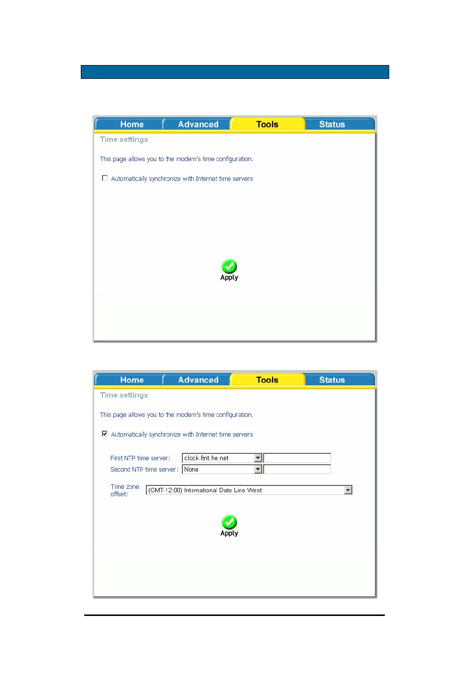 Time | D-Link Wireless ADSL2/2+ 4-port Ethernet Router DSL-2640U User Manual | Page 65 / 84