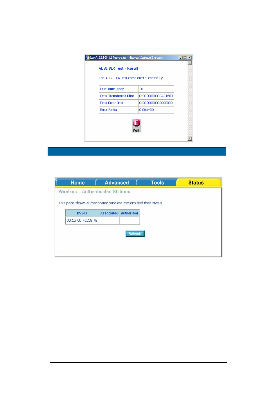 Wireless station info | D-Link Wireless ADSL2/2+ 4-port Ethernet Router DSL-2640U User Manual | Page 84 / 84