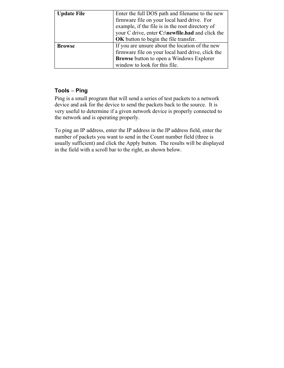 Update file, Tools ( ping | D-Link DFL-600 User Manual | Page 98 / 131