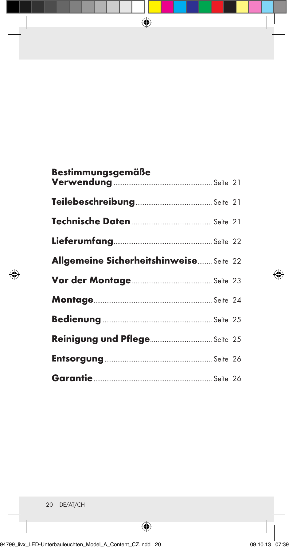 Bestimmungsgemäße verwendung, Teilebeschreibung, Technische daten | Lieferumfang, Allgemeine sicherheitshinweise, Vor der montage, Montage, Bedienung, Reinigung und pflege, Entsorgung | Livarno Z31791A User Manual | Page 20 / 27