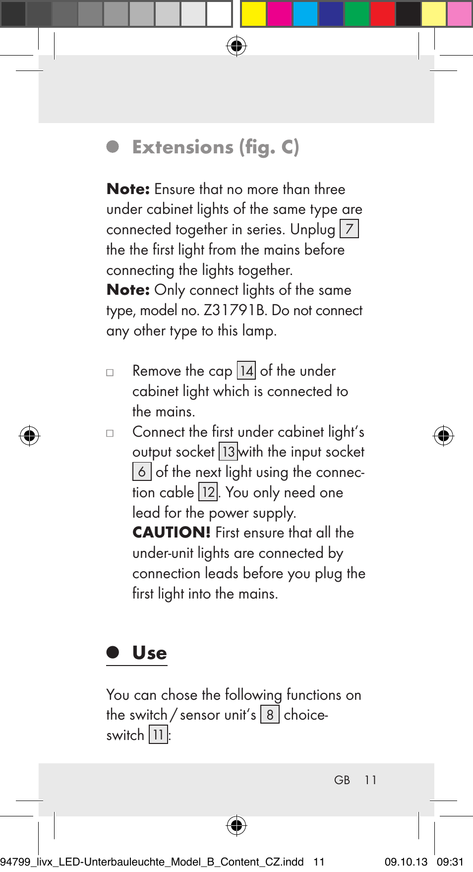 Extensions (fig. c) | Livarno Z31791B User Manual | Page 11 / 38