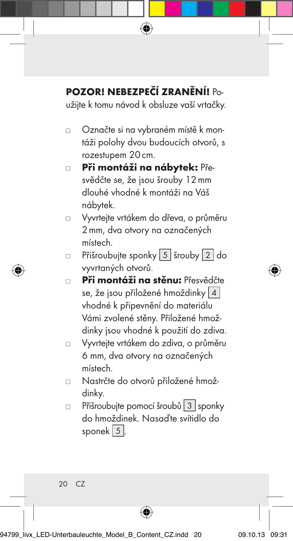 Livarno Z31791B User Manual | Page 20 / 38