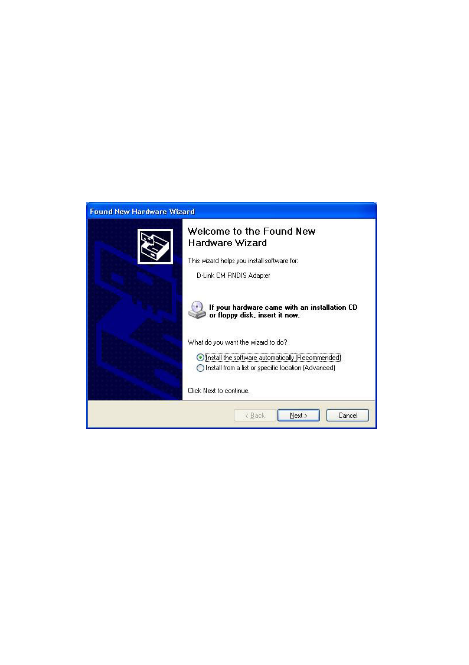Installing the software drivers (windows me os) | D-Link DCM-202 User Manual | Page 24 / 39