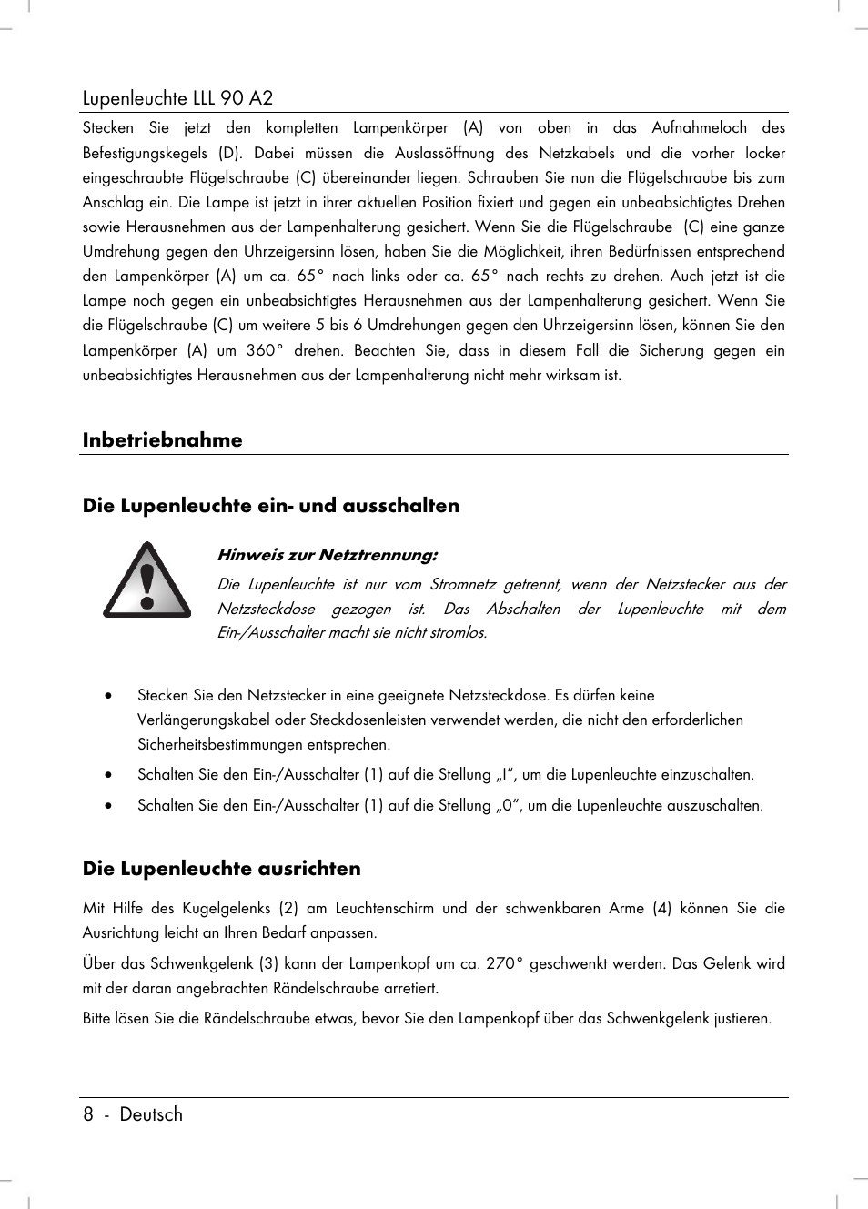 Livarno LLL 90 A2 User Manual | Page 10 / 60