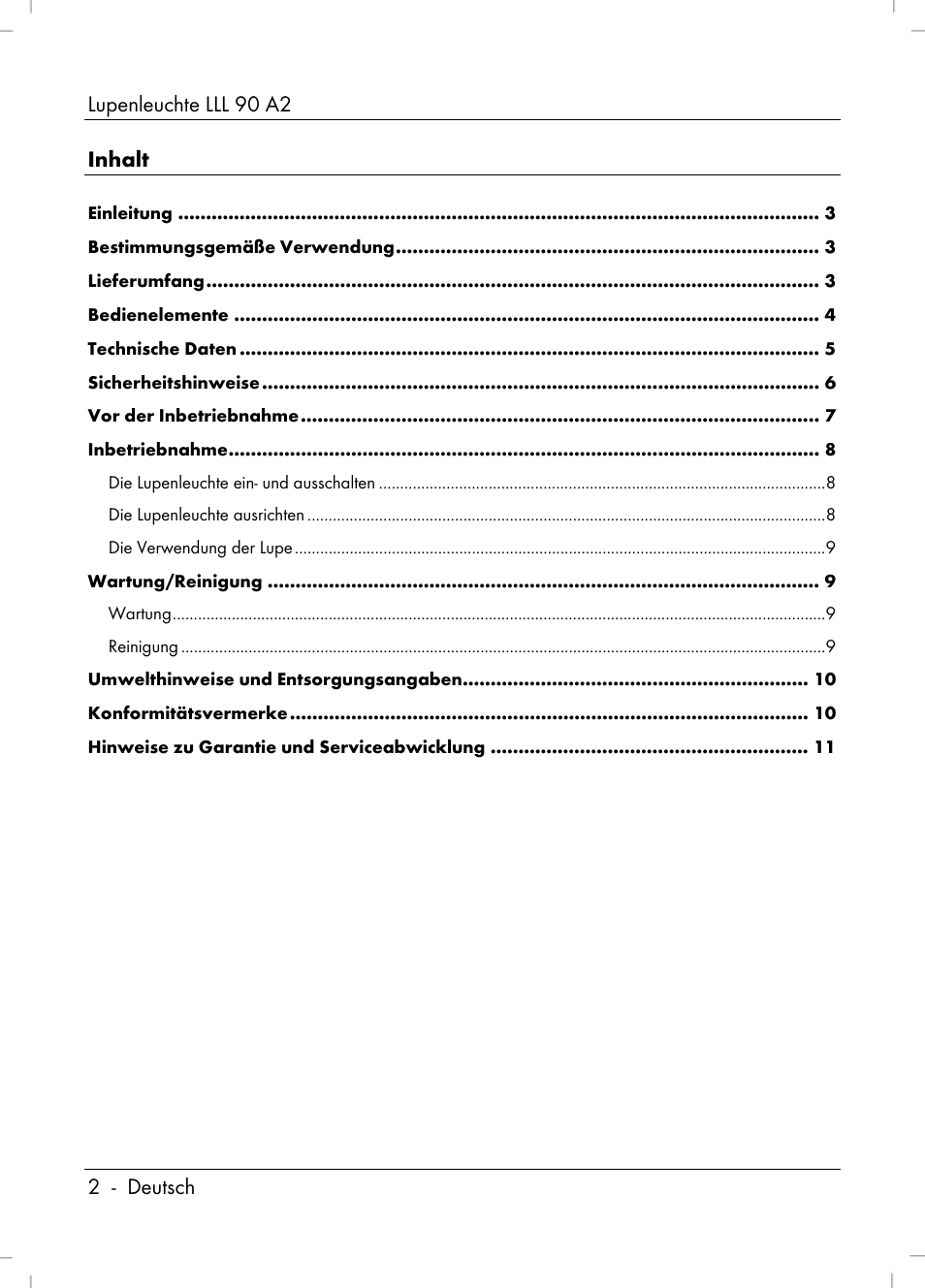 Livarno LLL 90 A2 User Manual | Page 4 / 60