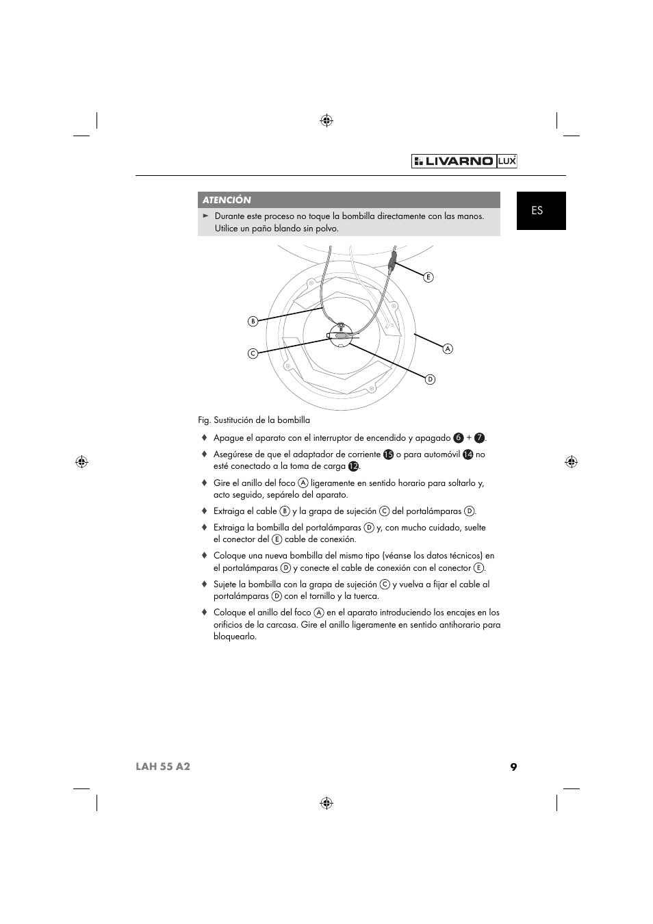 Livarno LAH 55 A2 User Manual | Page 12 / 60