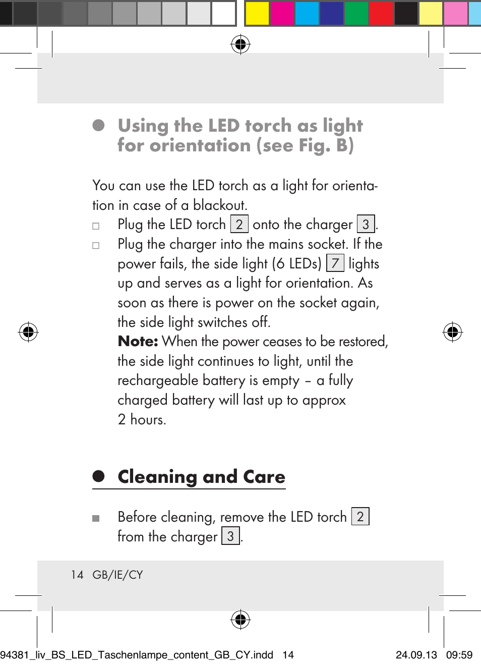 Cleaning and care | Livarno Z31330-BS User Manual | Page 14 / 30