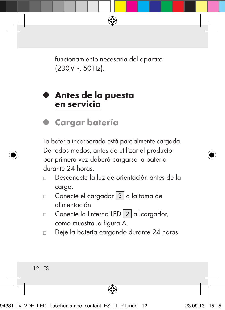 Antes de la puesta en servicio cargar batería | Livarno Z31330-BS User Manual | Page 12 / 67