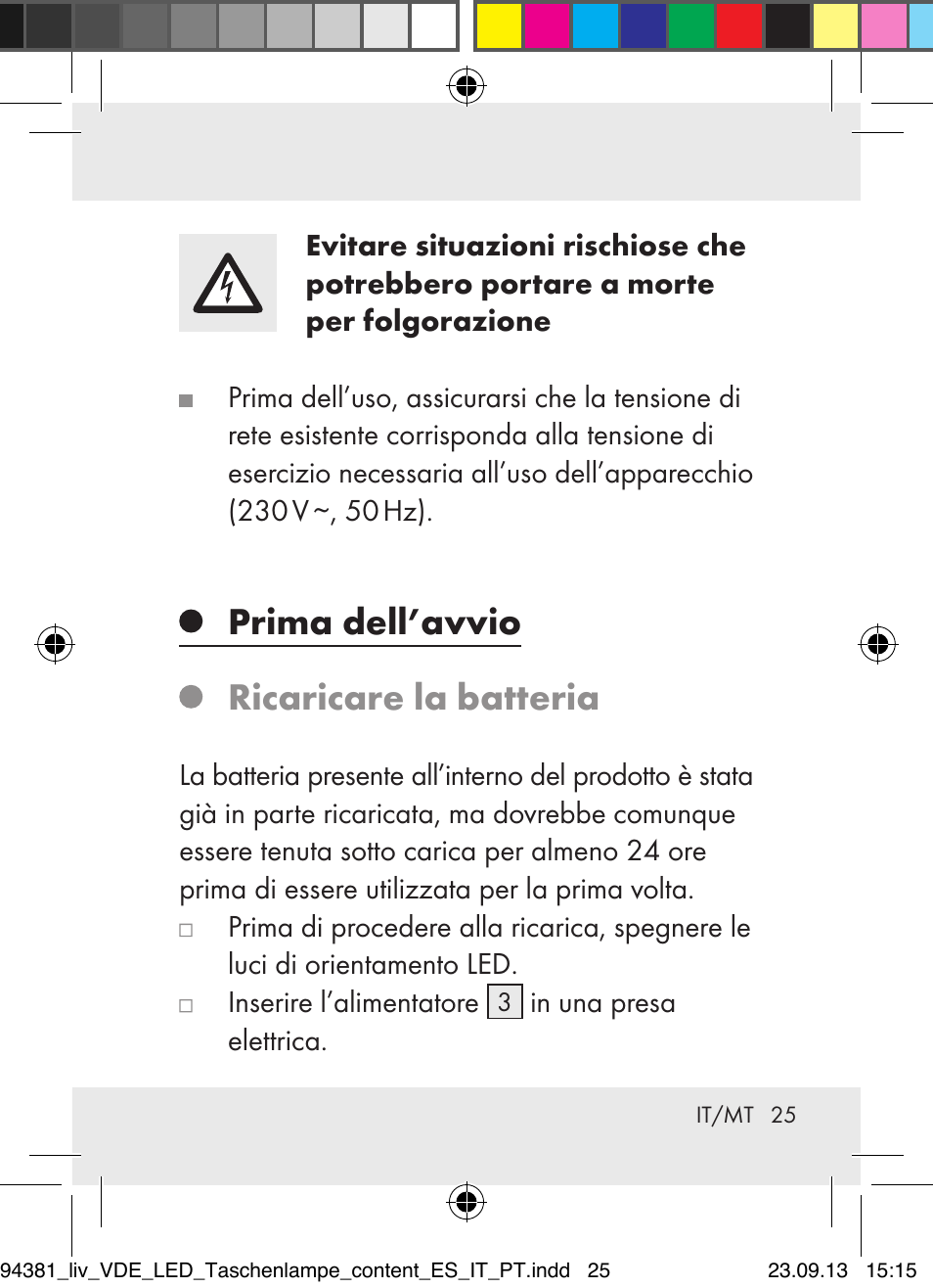 Prima dell’avvio ricaricare la batteria | Livarno Z31330-BS User Manual | Page 25 / 67