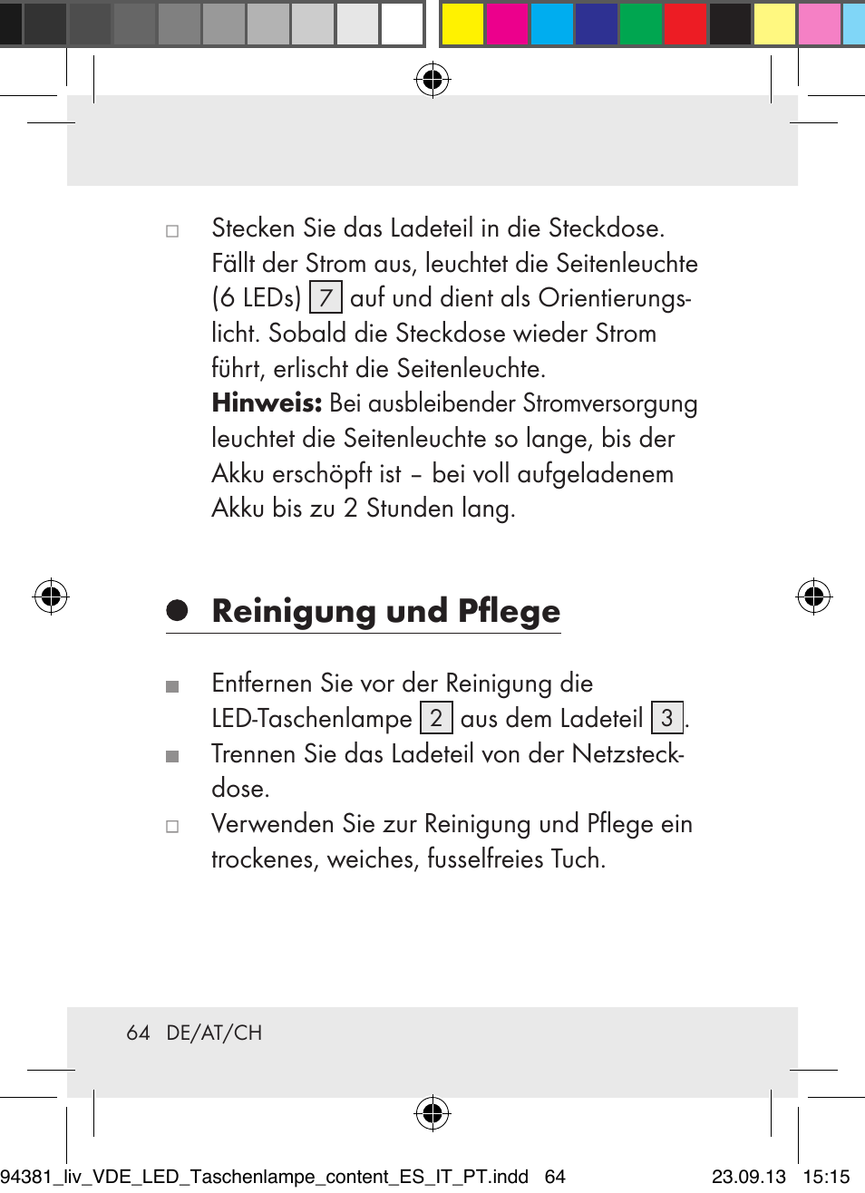 Reinigung und pflege | Livarno Z31330-BS User Manual | Page 64 / 67