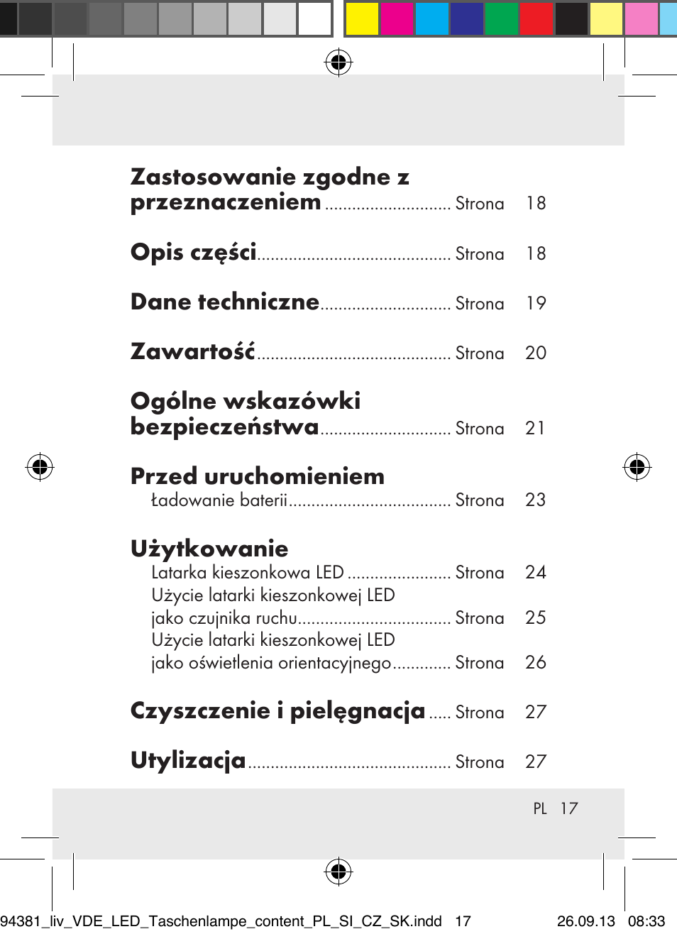 Zastosowanie zgodne z przeznaczeniem, Opis części, Dane techniczne | Zawartość, Ogólne wskazówki bezpieczeństwa, Przed uruchomieniem, Użytkowanie, Czyszczenie i pielęgnacja, Utylizacja | Livarno Z31330-BS User Manual | Page 17 / 80