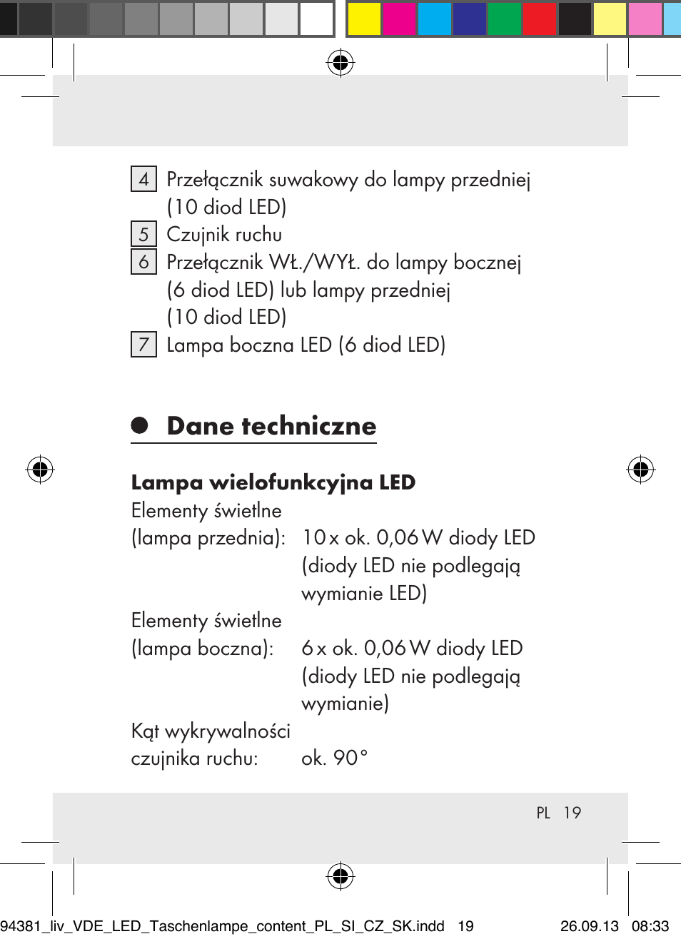 Dane techniczne | Livarno Z31330-BS User Manual | Page 19 / 80