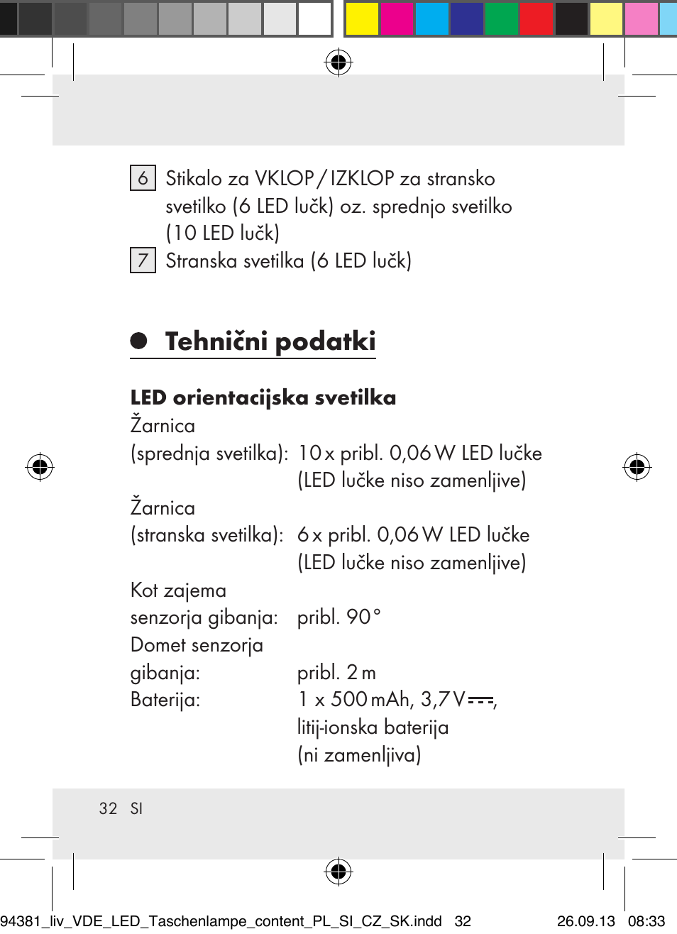 Tehnični podatki | Livarno Z31330-BS User Manual | Page 32 / 80