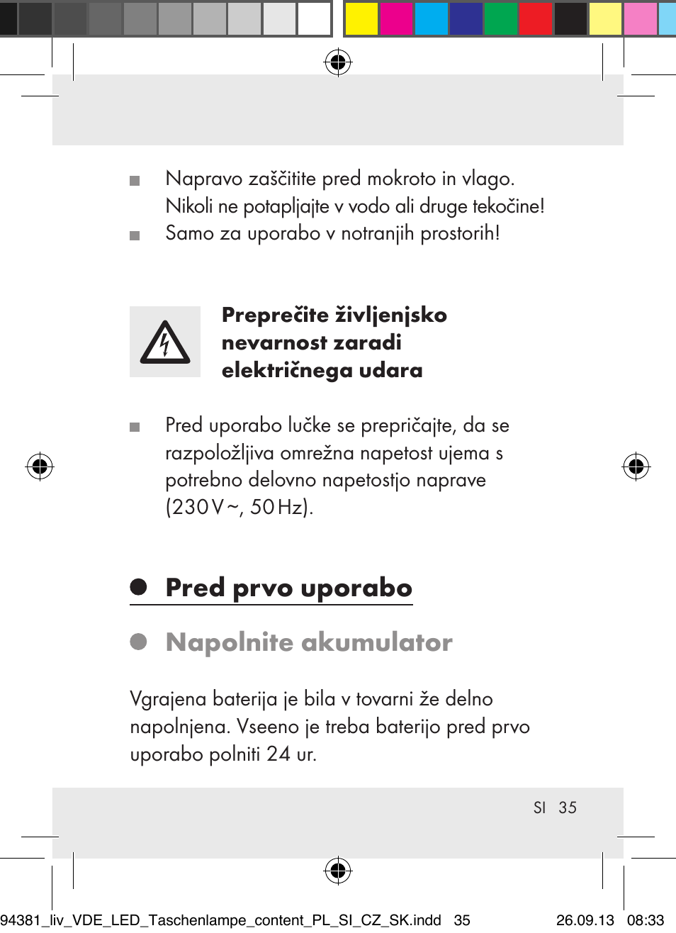 Pred prvo uporabo napolnite akumulator | Livarno Z31330-BS User Manual | Page 35 / 80