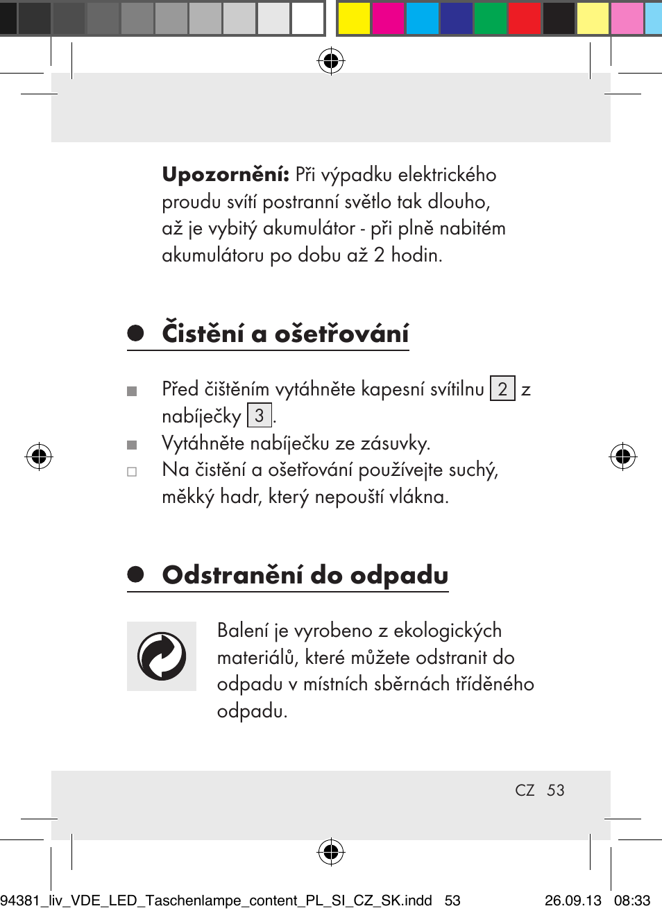 Čistění a ošetřování, Odstranění do odpadu | Livarno Z31330-BS User Manual | Page 53 / 80