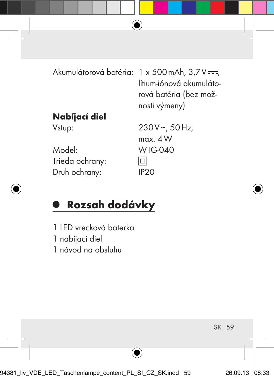 Rozsah dodávky | Livarno Z31330-BS User Manual | Page 59 / 80