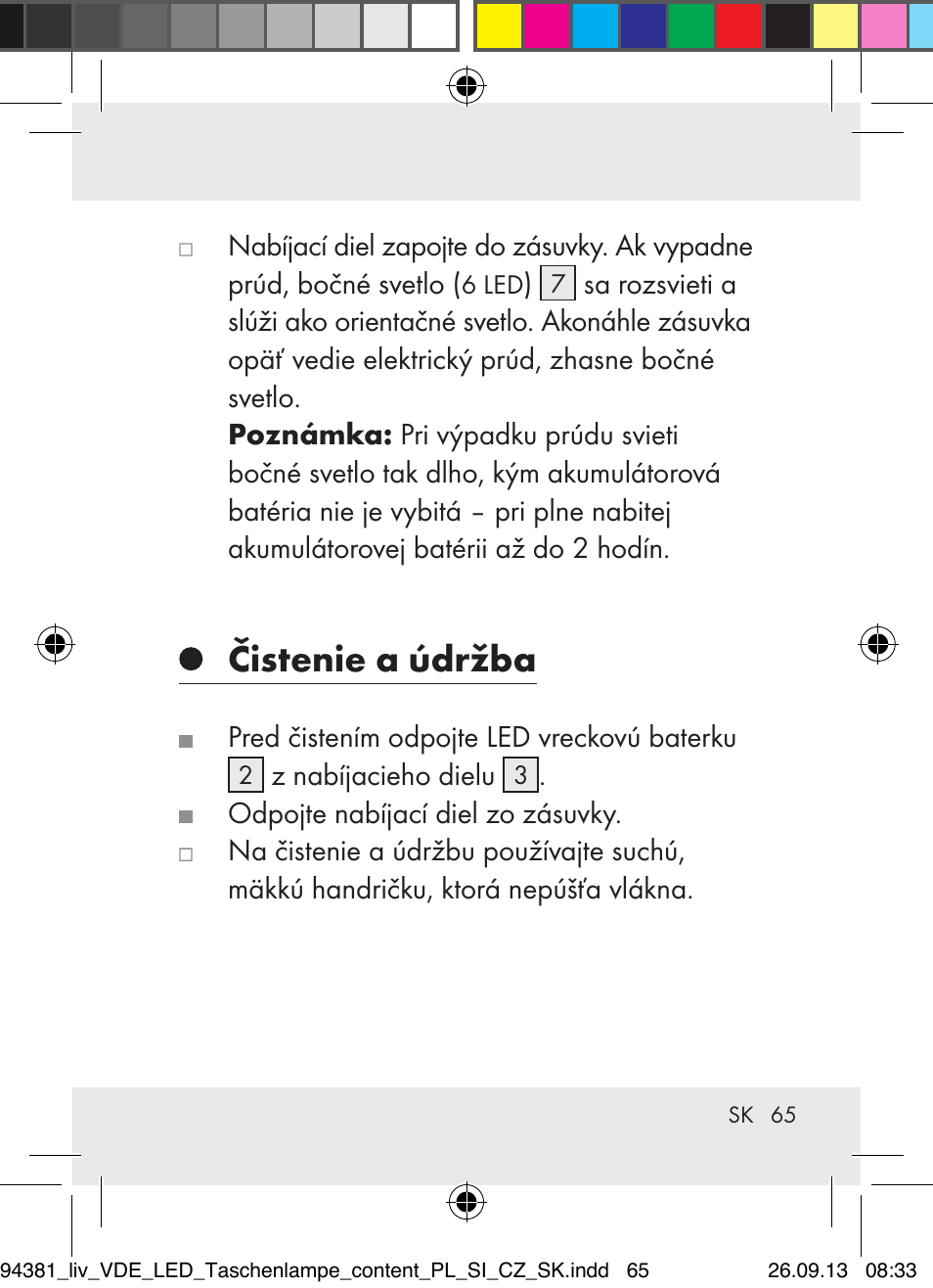 Čistenie a údržba | Livarno Z31330-BS User Manual | Page 65 / 80