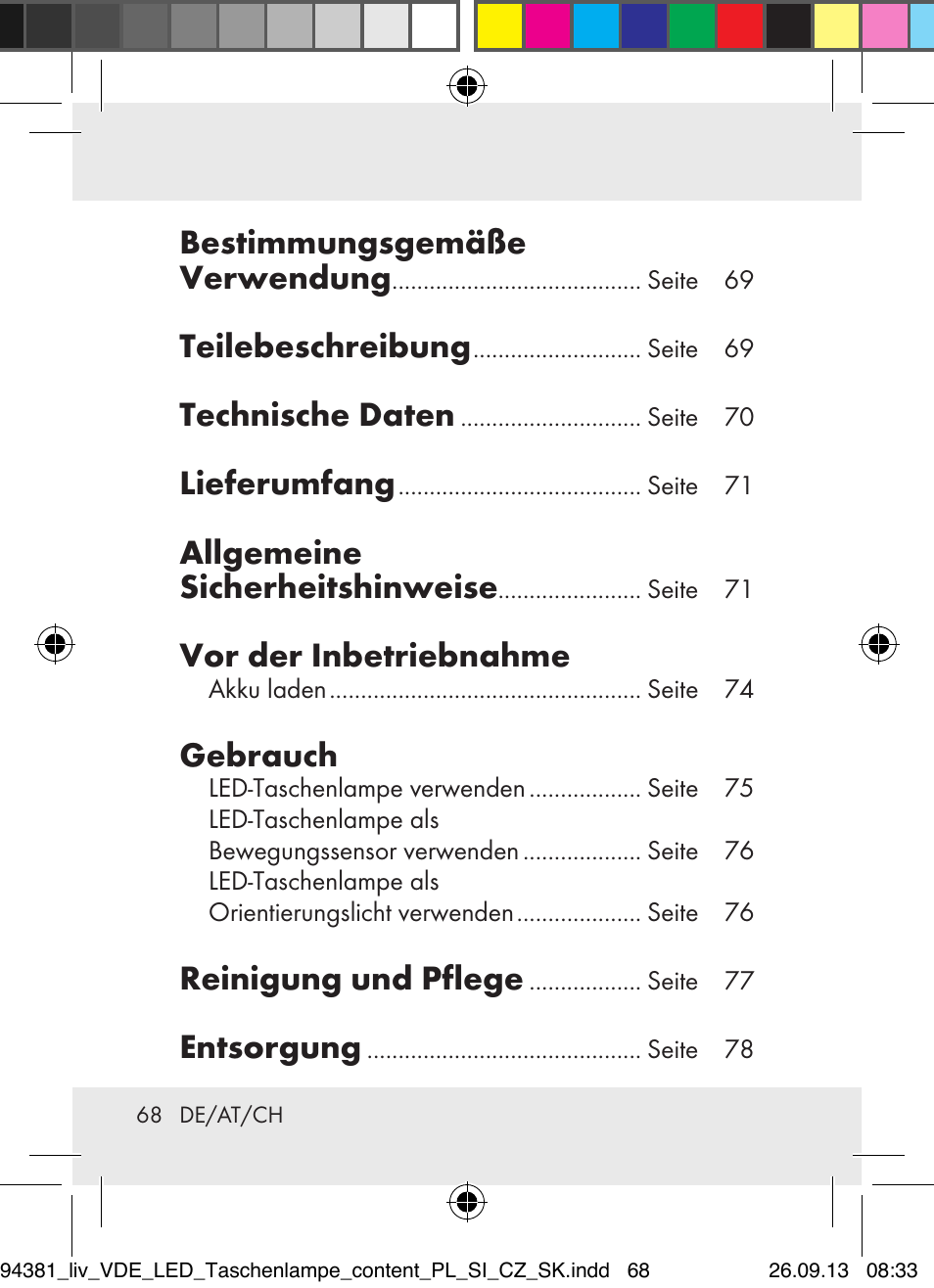 Bestimmungsgemäße verwendung, Teilebeschreibung, Technische daten | Lieferumfang, Allgemeine sicherheitshinweise, Vor der inbetriebnahme, Gebrauch, Reinigung und pflege, Entsorgung | Livarno Z31330-BS User Manual | Page 68 / 80