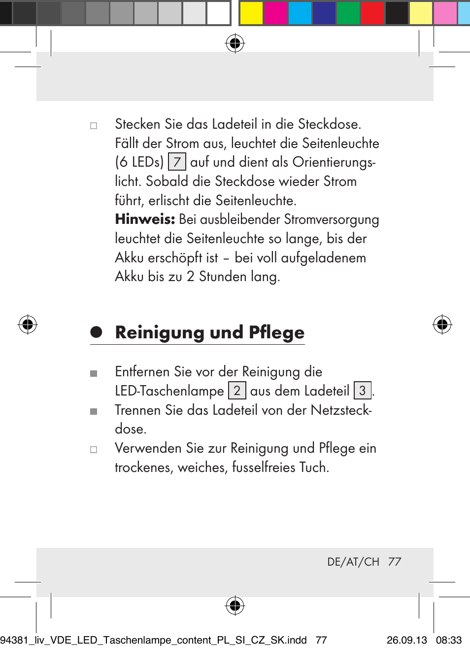 Reinigung und pflege | Livarno Z31330-BS User Manual | Page 77 / 80