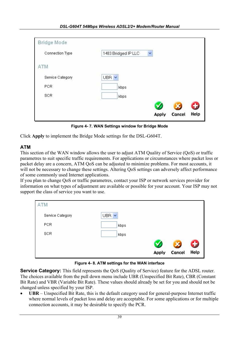 D-Link WIRELESSADSLROUTER DSL-G604T User Manual | Page 39 / 92
