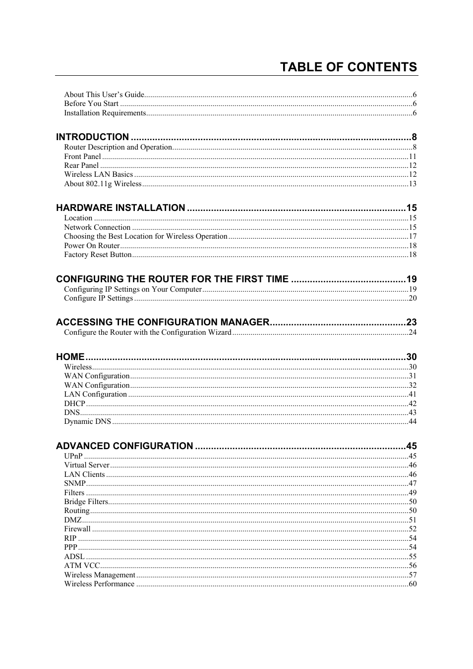 D-Link WIRELESSADSLROUTER DSL-G604T User Manual | Page 4 / 92