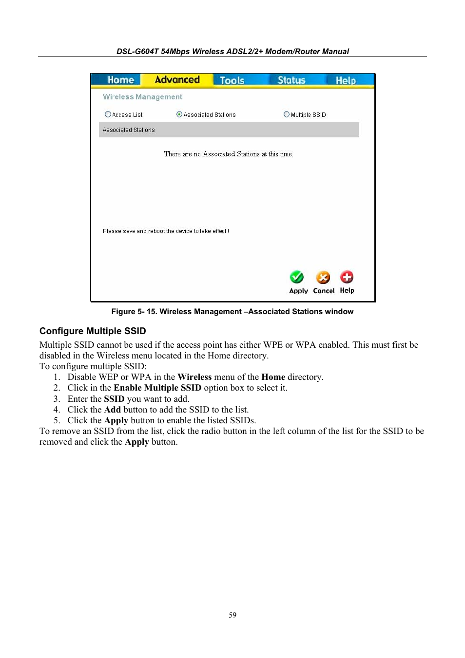 D-Link WIRELESSADSLROUTER DSL-G604T User Manual | Page 59 / 92