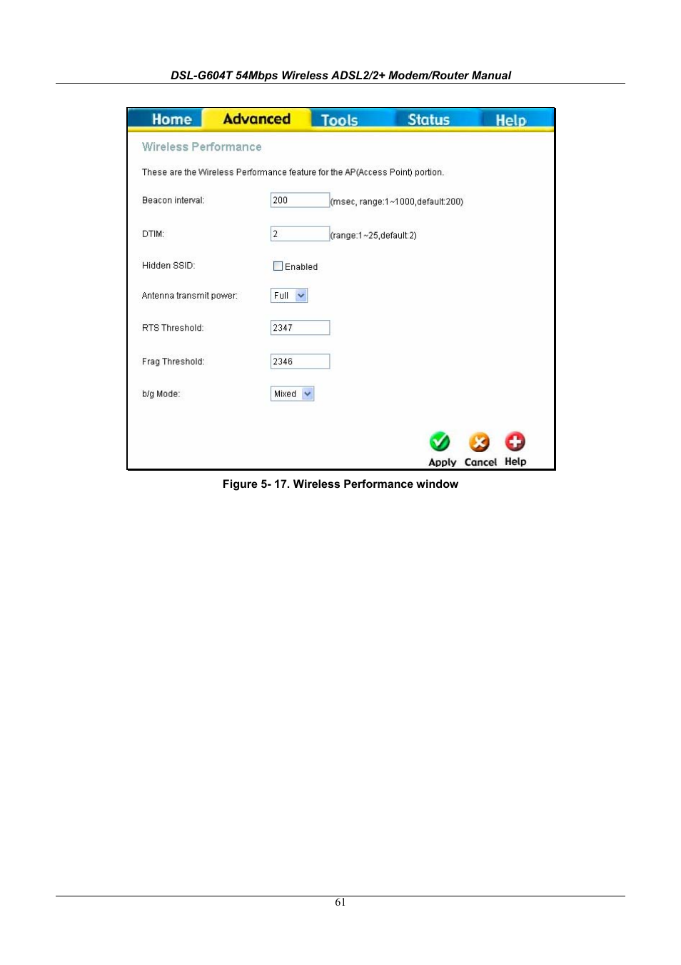 D-Link WIRELESSADSLROUTER DSL-G604T User Manual | Page 61 / 92