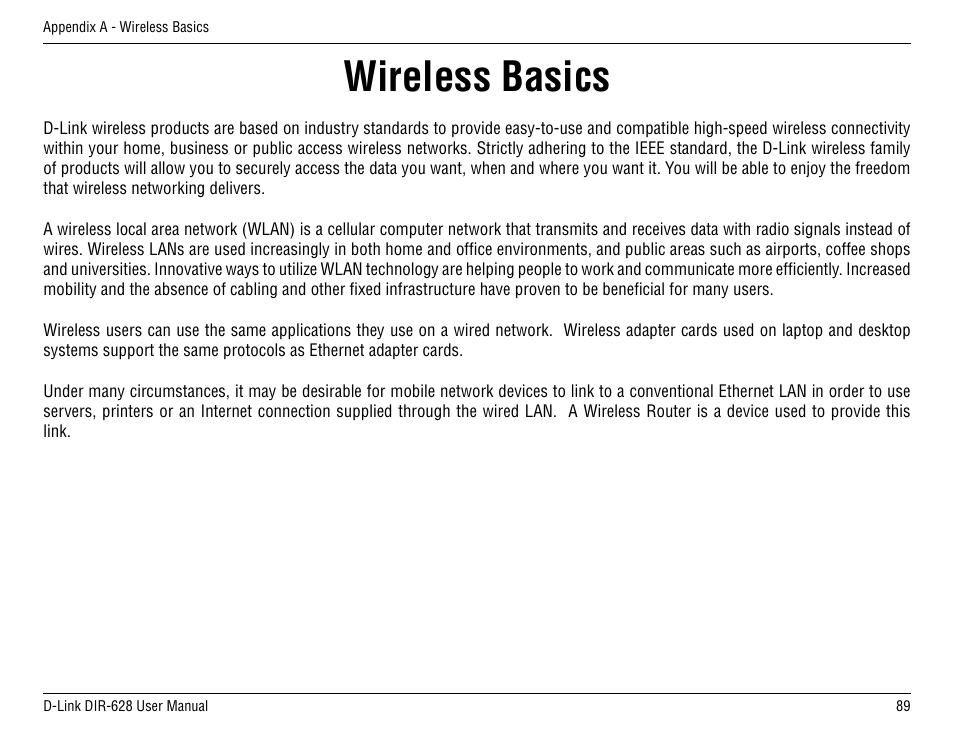 Wireless basics | D-Link DIR-68 User Manual | Page 89 / 98