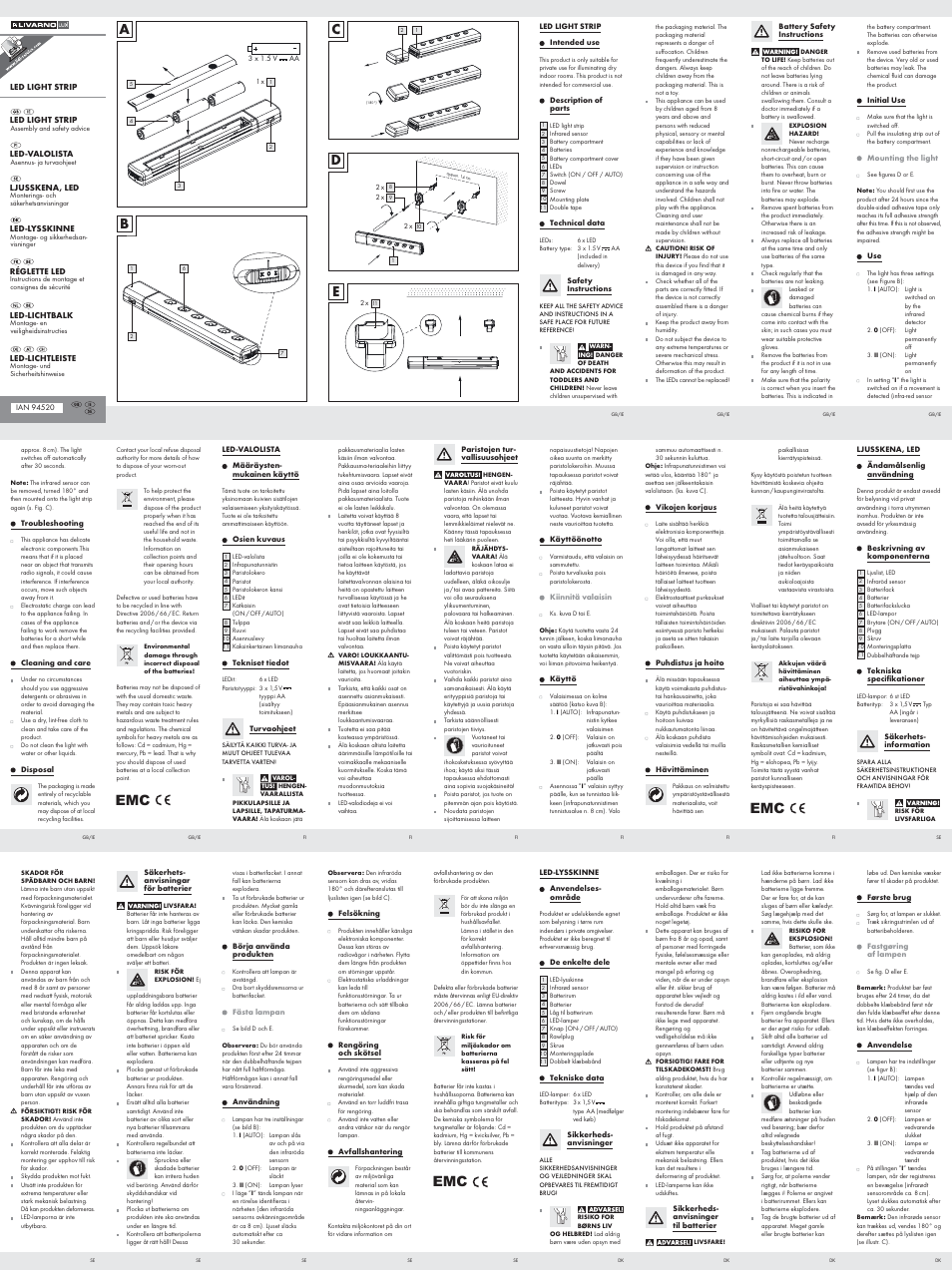 Livarno Z31064 / Z31064A User Manual | 2 pages