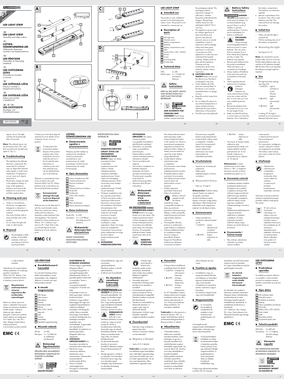 Livarno Z31064 / Z31064A User Manual | 2 pages