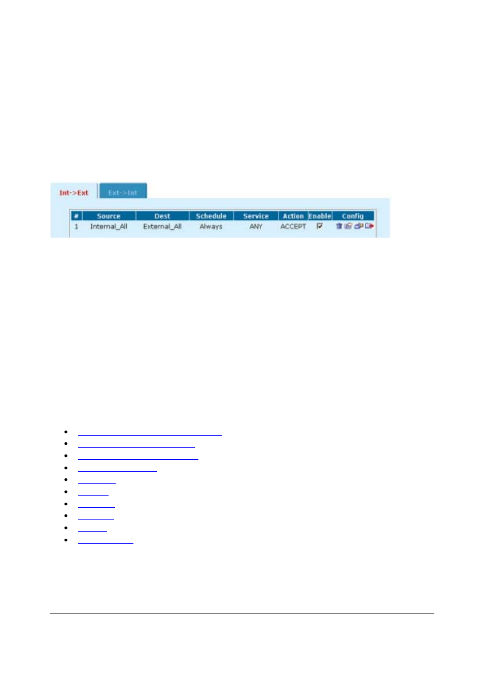 Firewall configuration | D-Link DFL-500 User Manual | Page 23 / 122