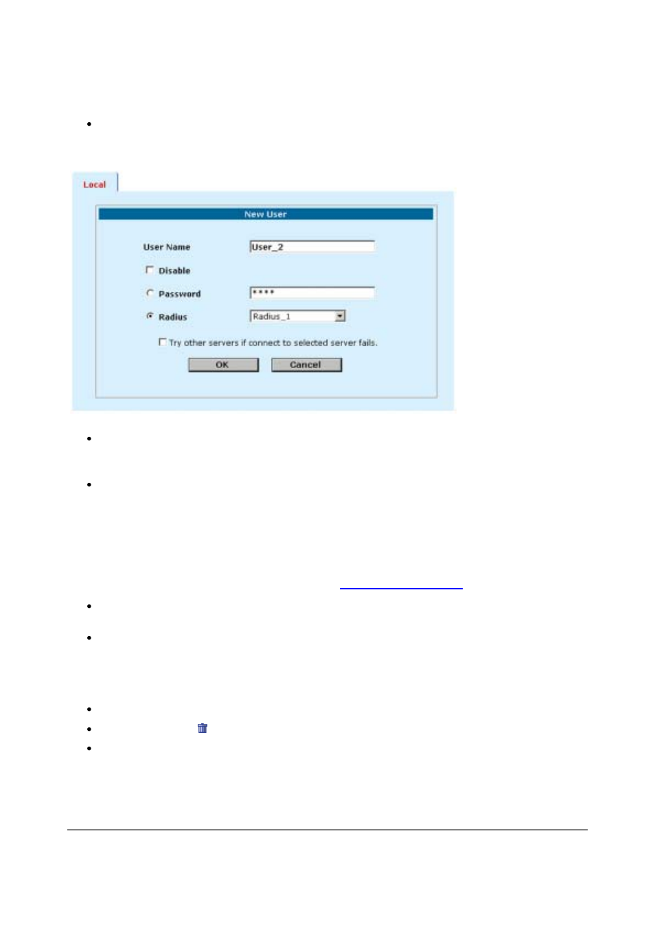 Deleting user names from the internal database | D-Link DFL-500 User Manual | Page 44 / 122