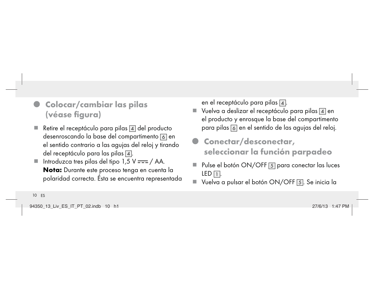 Z colocar/cambiar las pilas (véase ﬁgura) | Livarno Z31768 User Manual | Page 10 / 58