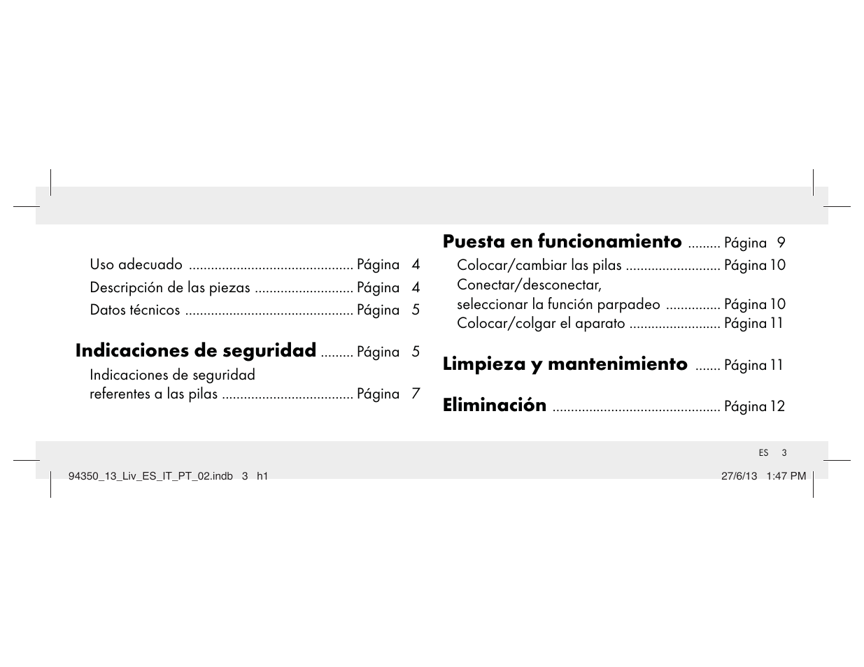 Indicaciones de seguridad, Puesta en funcionamiento, Limpieza y mantenimiento | Eliminación | Livarno Z31768 User Manual | Page 3 / 58