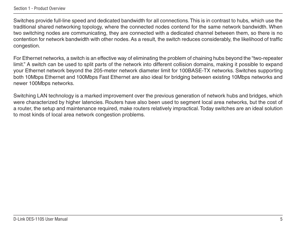 D-Link DES-1105 User Manual | Page 5 / 24
