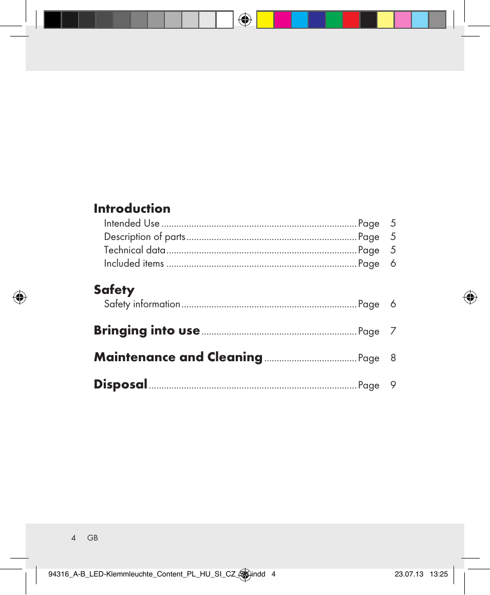 Introduction, Safety, Bringing into use | Maintenance and cleaning, Disposal | Livarno Z31303A-BS/Z31303B-BS User Manual | Page 4 / 47