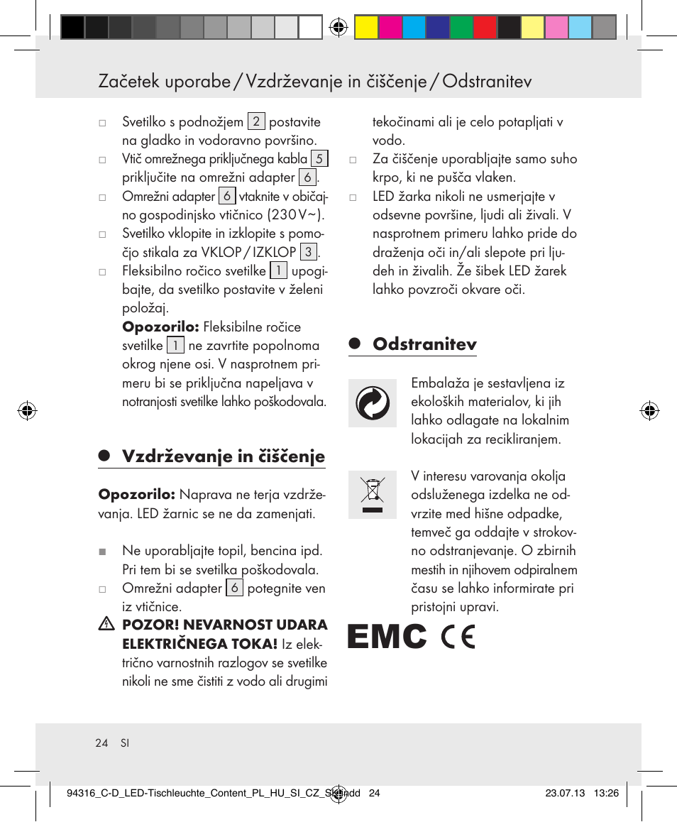 Vzdrževanje in čiščenje, Odstranitev | Livarno Z31303C-BS/Z31303D-BS User Manual | Page 24 / 43