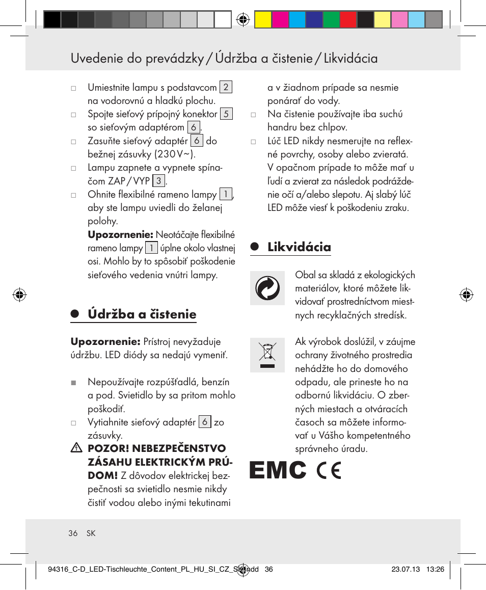 Údržba a čistenie, Likvidácia | Livarno Z31303C-BS/Z31303D-BS User Manual | Page 36 / 43