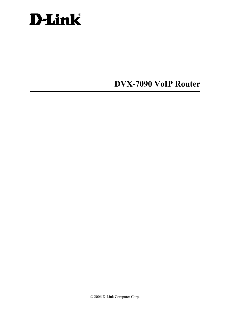 D-Link VOIP DVX-7090 User Manual | 83 pages