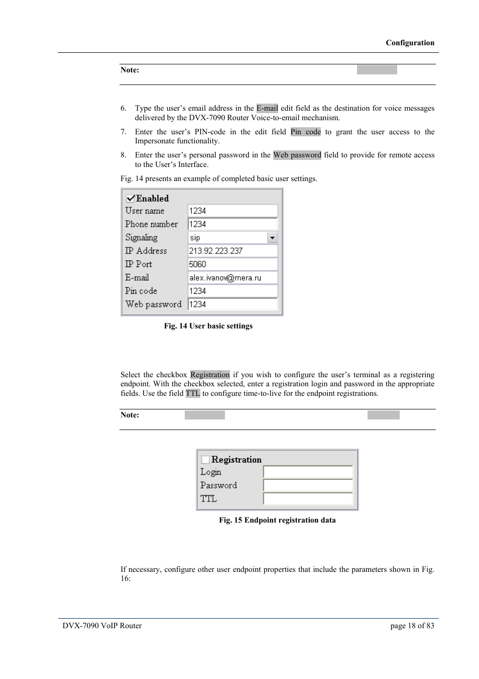 2 registration settings, Registration settings | D-Link VOIP DVX-7090 User Manual | Page 18 / 83